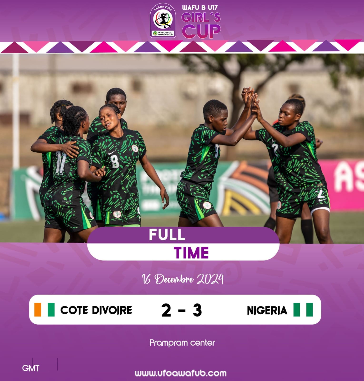 WAFU Zone-B U-17 Women’s Cup: Nigeria qualify for semis after nerve wracking victory over Ivory Coast