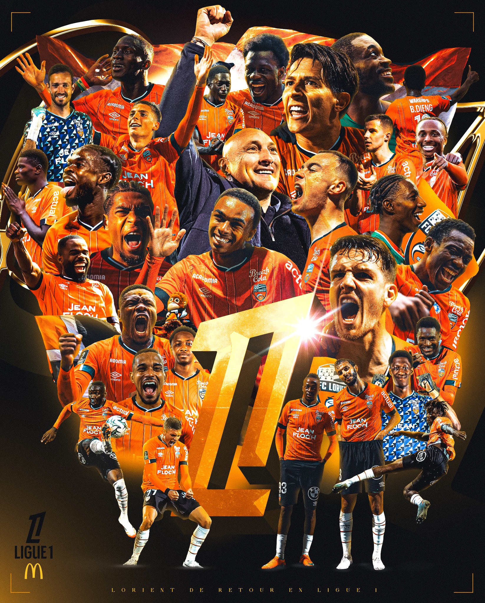 Lorient FC secure promotion to Ligue 1 with several African players in their squad