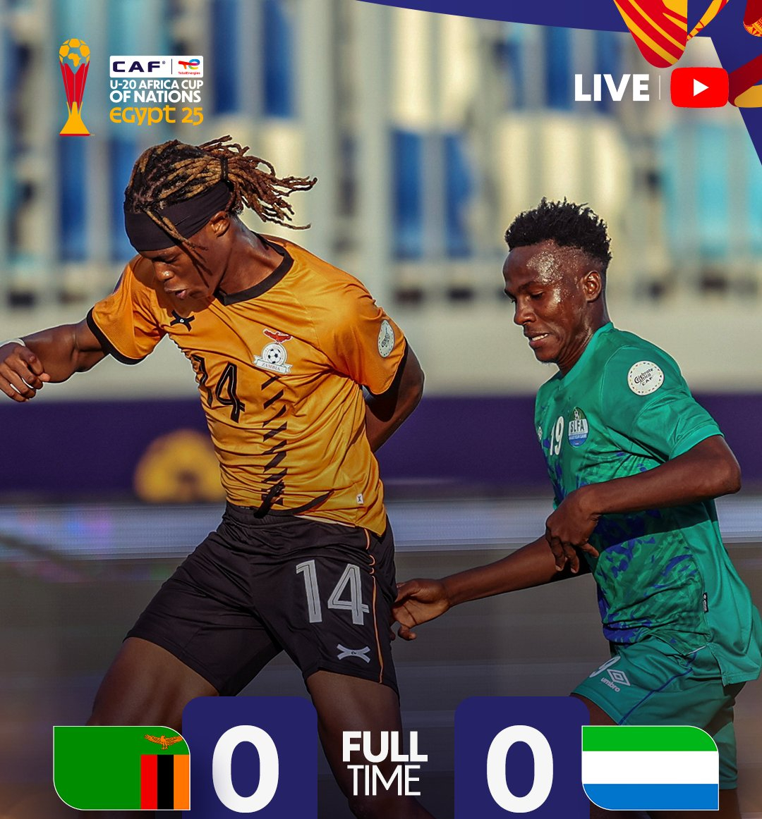 U-20 AFCON: Debutants Sierra Leone surprise Zambia in goalless draw