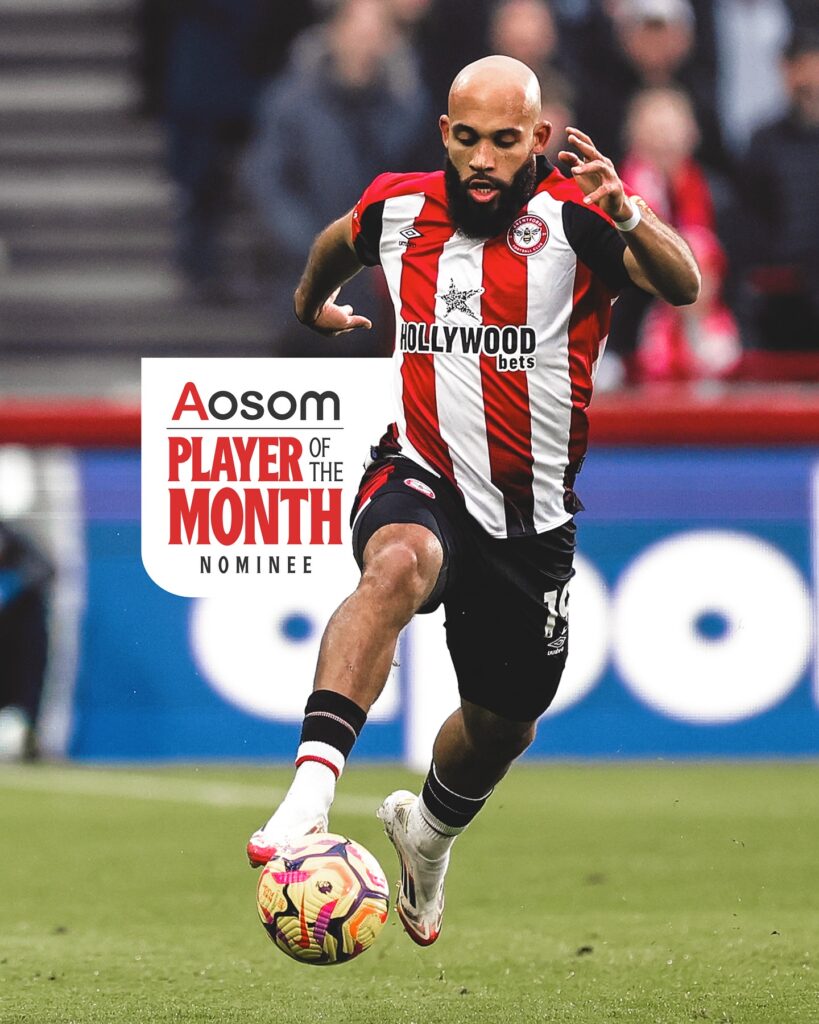 Red-hot Mbeumo bags Brentford FC’s  Player of the Month award