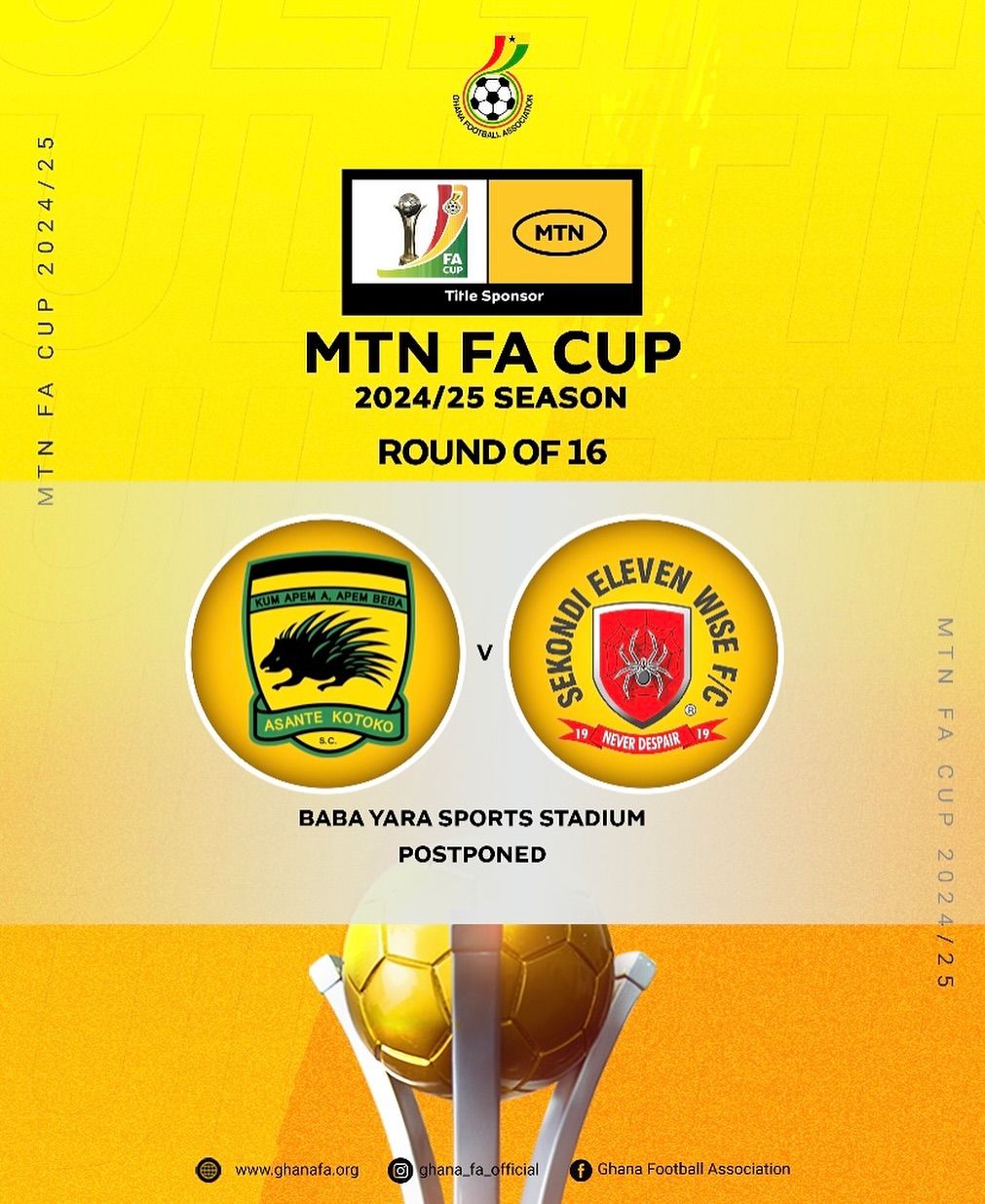 Ghana FA Cup: Asante Kotoko excluded from Round of 16 fixtures