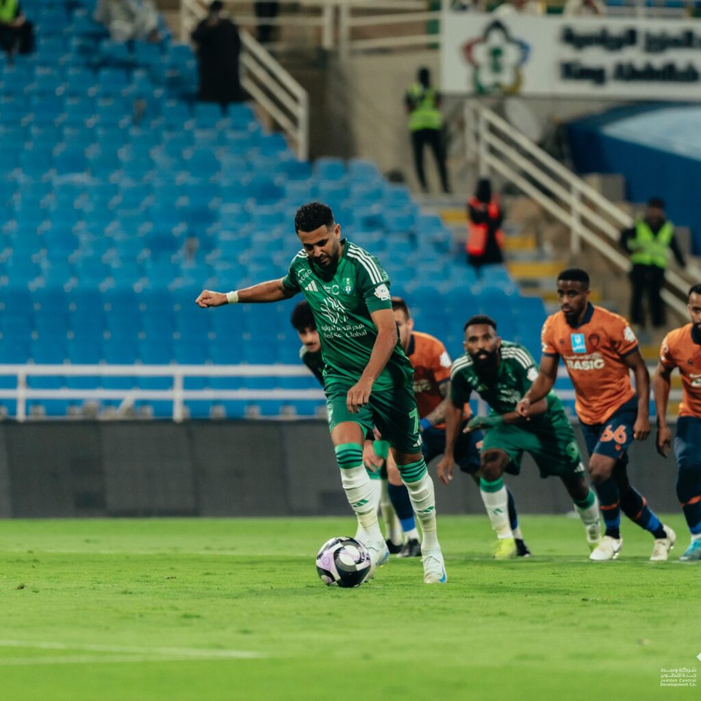 Riyad Mahrez scores as Al Ahli win first leg of AFC Champions League knockout stage clash
