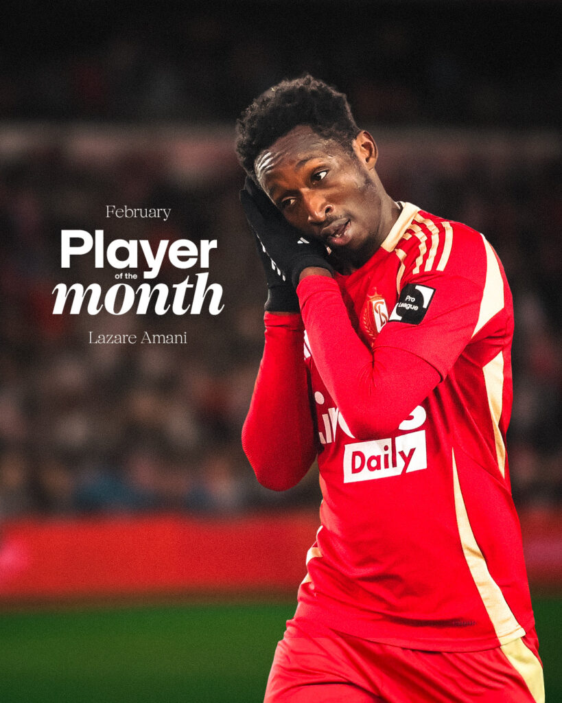 Jean Thierry Lazare awarded Player of the Month by Standard Liège following hot start