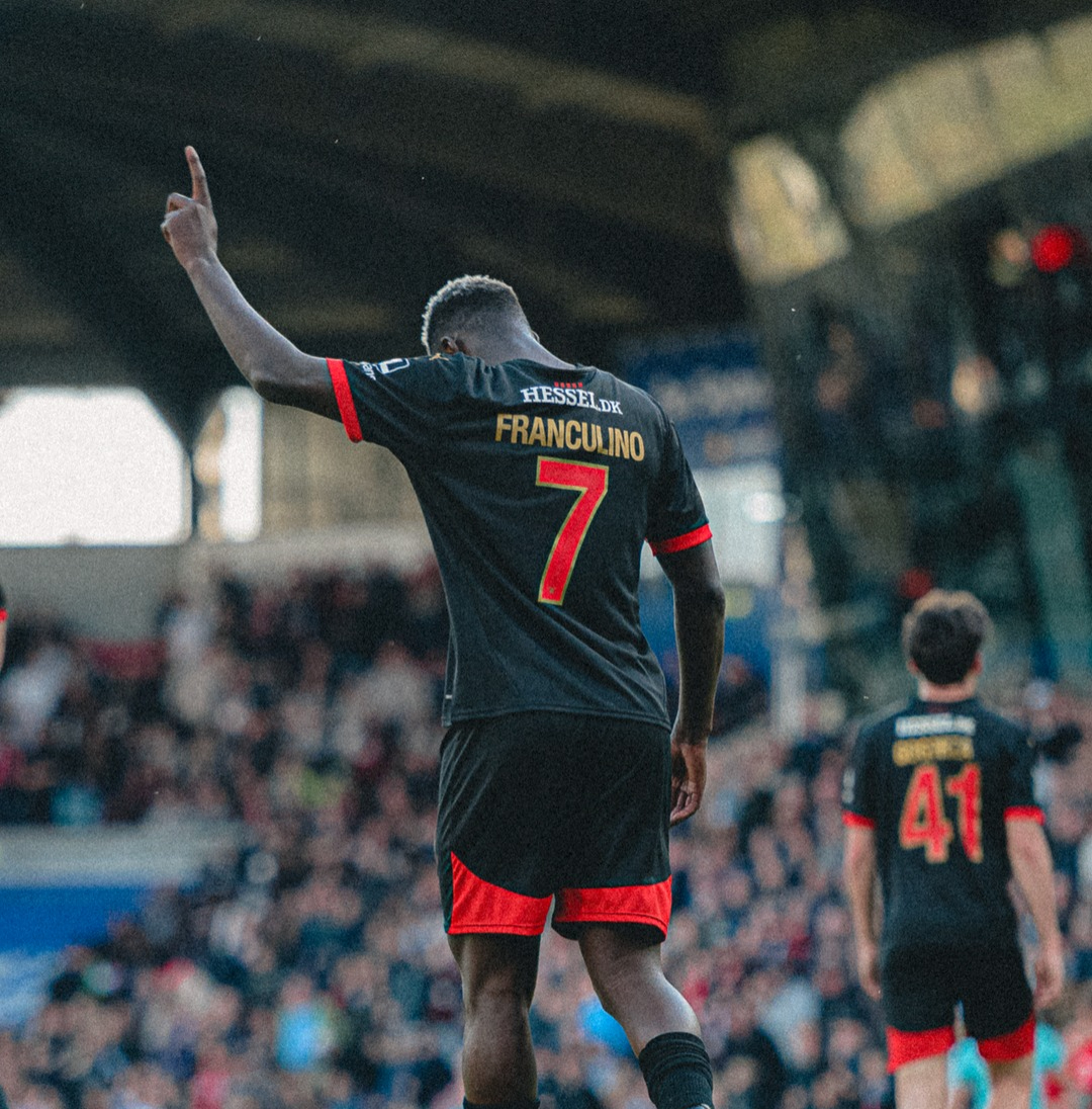 Guinea-Bissau striker Franculino Djú scores a hat-trick in Midtjylland’s lopsided victory