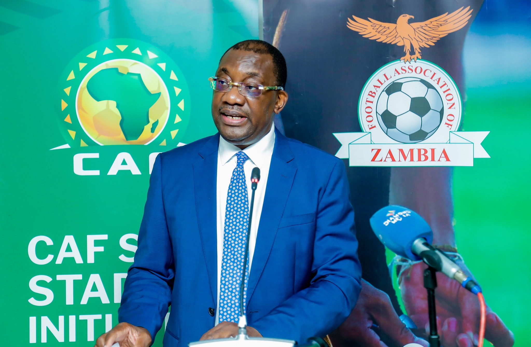 Ousted Zambia FA president Andrew Kamanga reacts to defeat