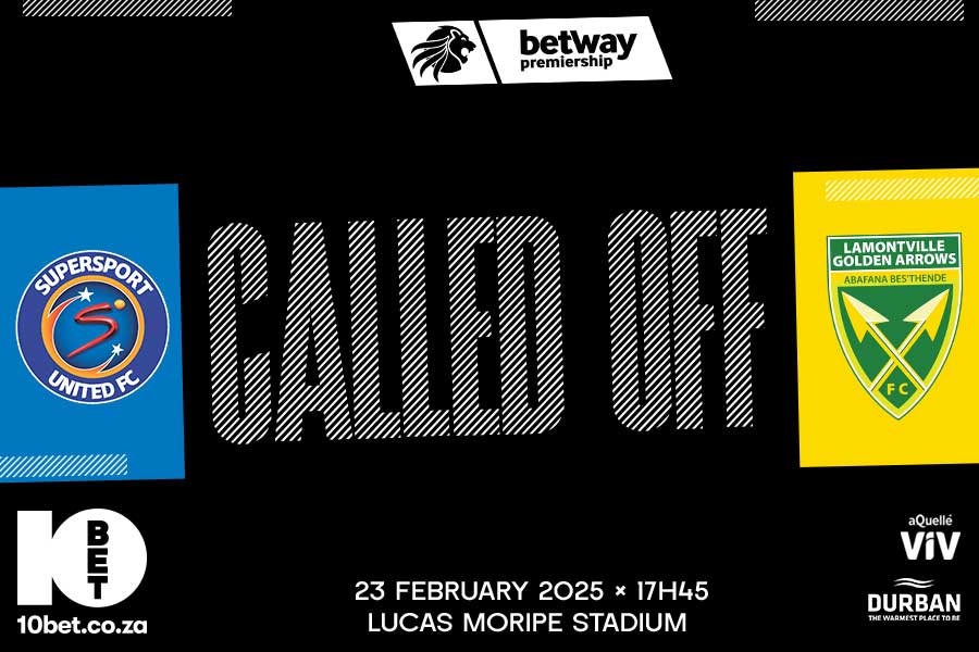 Betway Premiership: SuperSport United v Golden Arrows abandoned due to load shedding