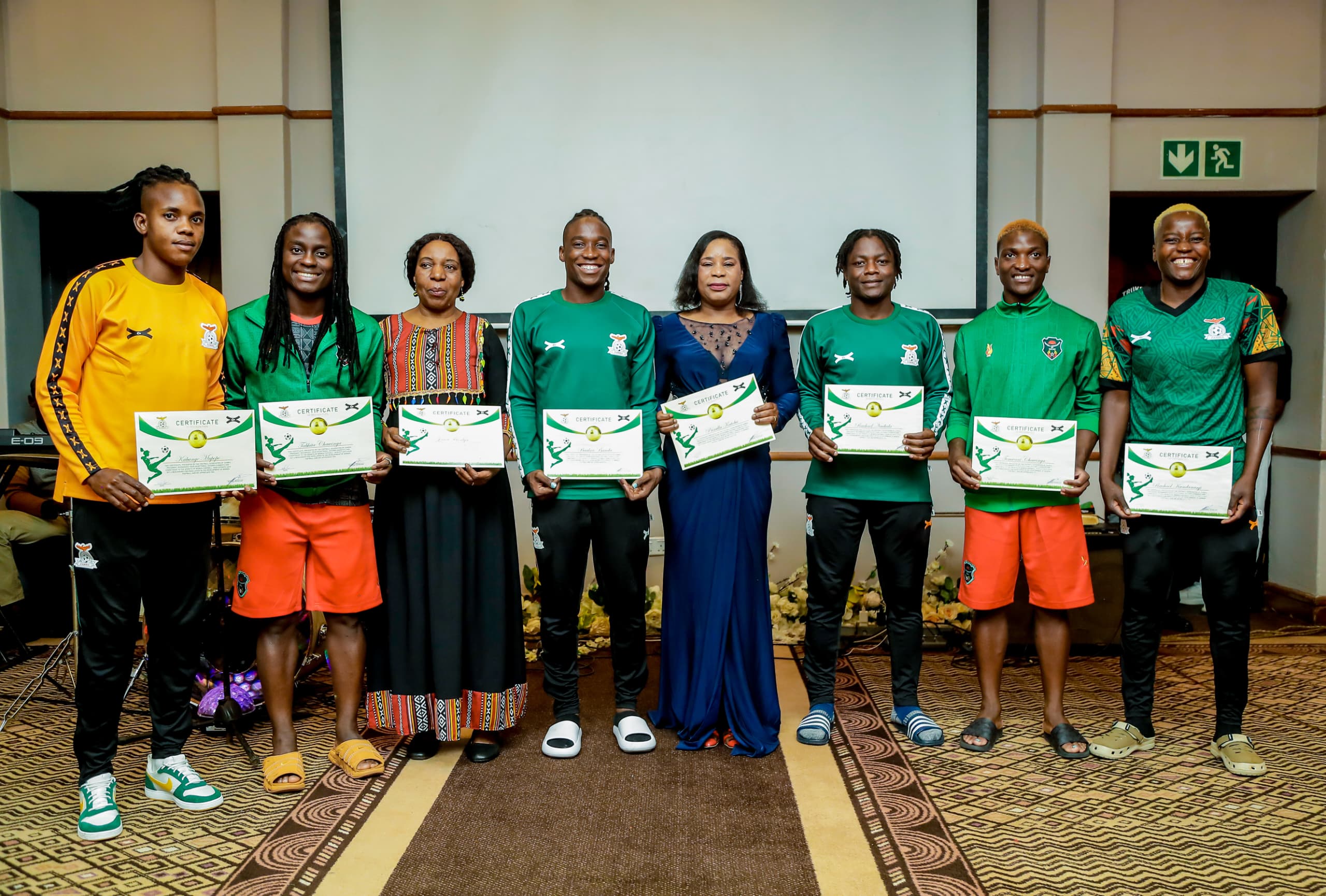 Zambia FA decorates Malawi women’s football stars Tabitha and Temwa Chawinga