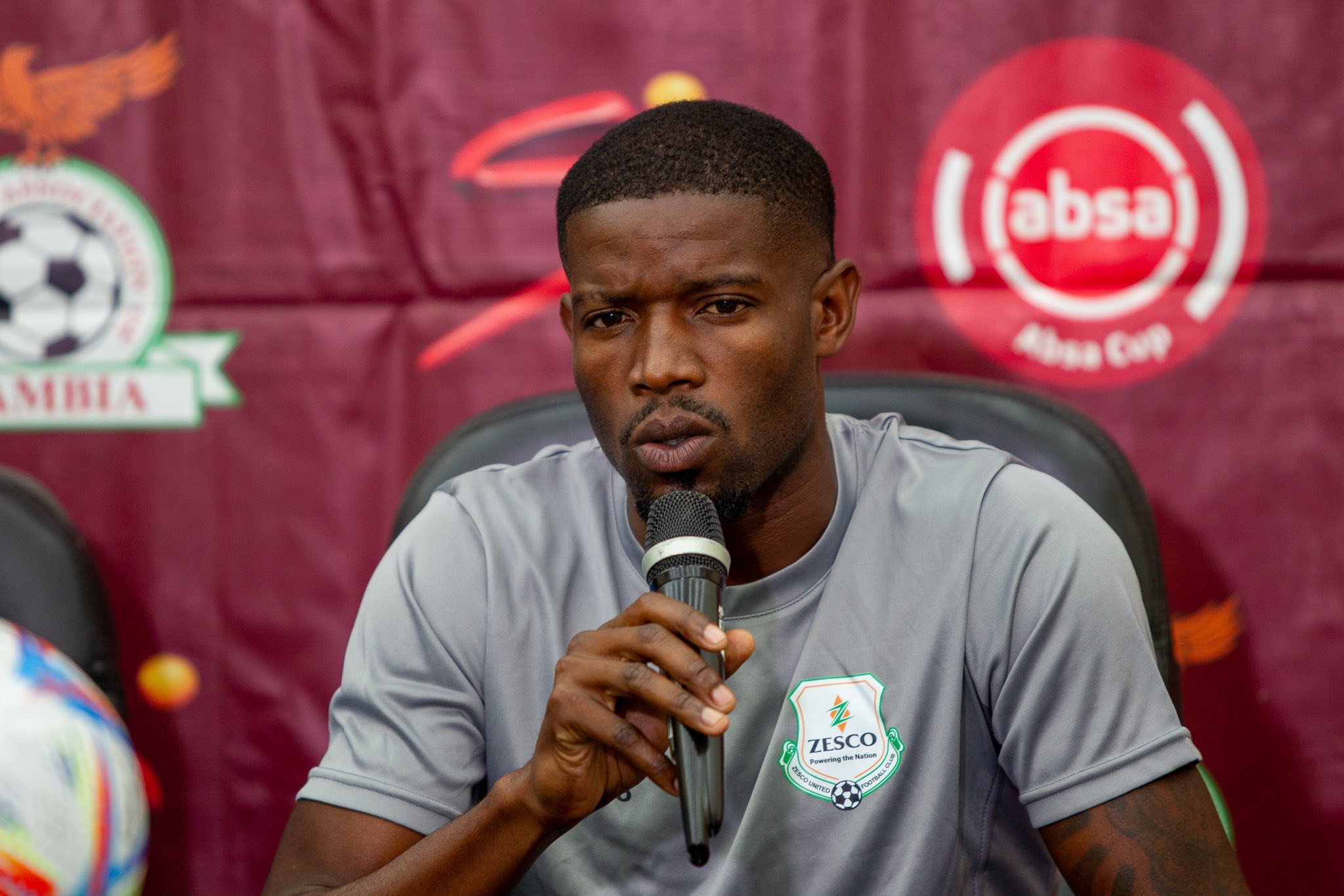 Eswatini and ZESCO United defender Lindo Mkhonta celebrates Absa Cup triumph