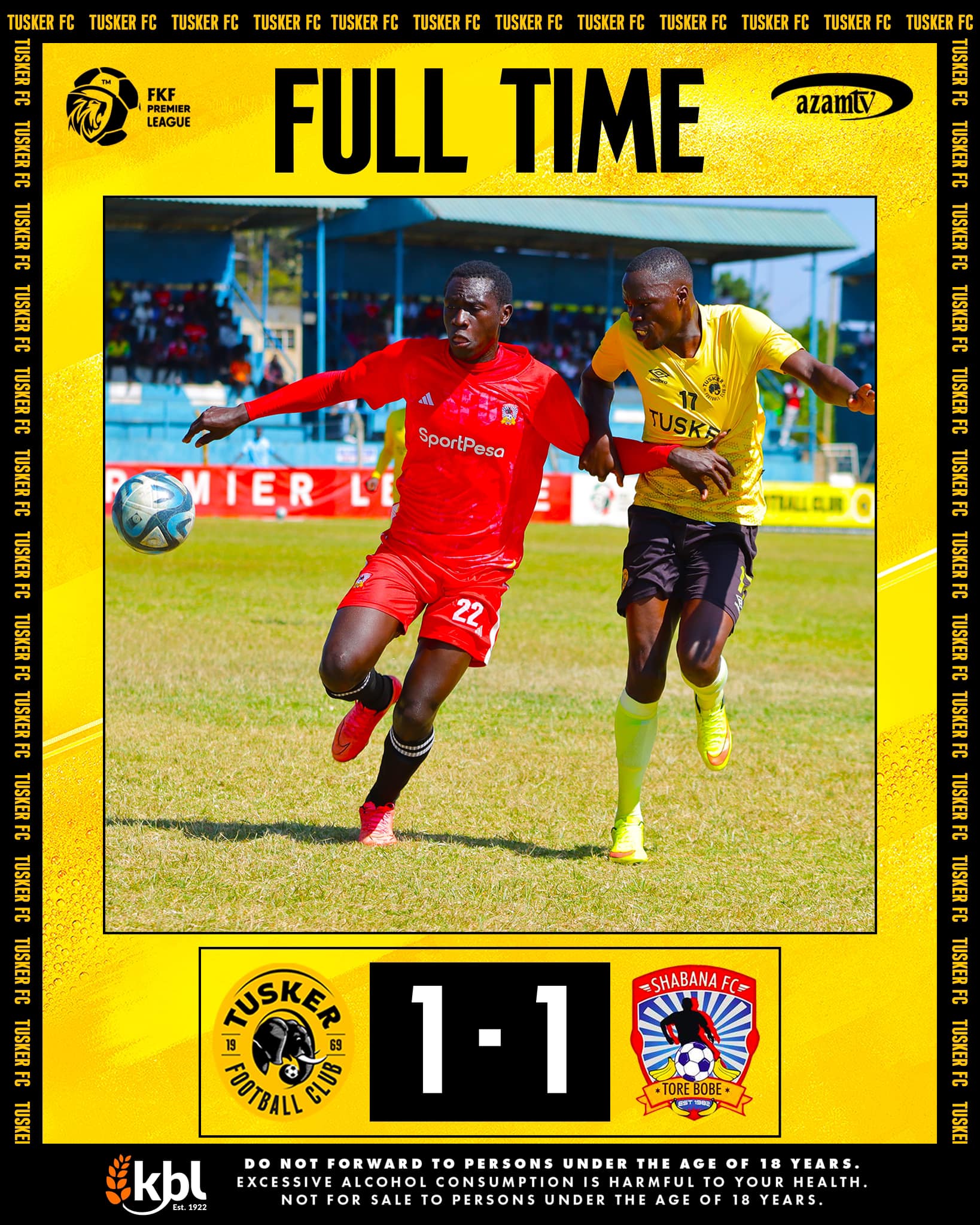 FKF Premier League: Tusker fail to topple Kenya Police FC after Shabana draw