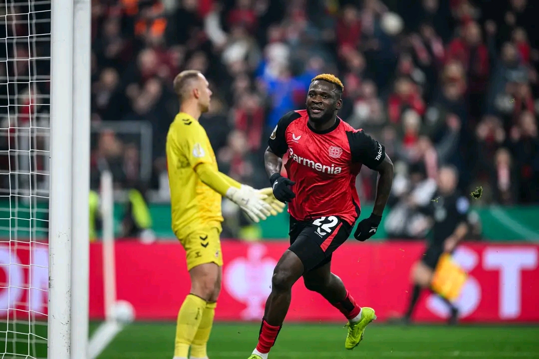 Nigeria forward Victor Boniface sends Bayer Leverkusen to DFB Pokal semi-final