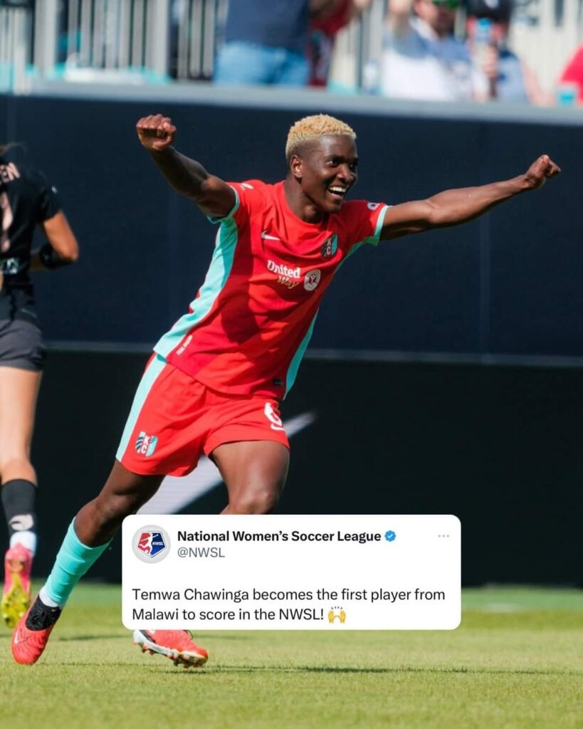 Temwa Chawinga opens scoring account in America