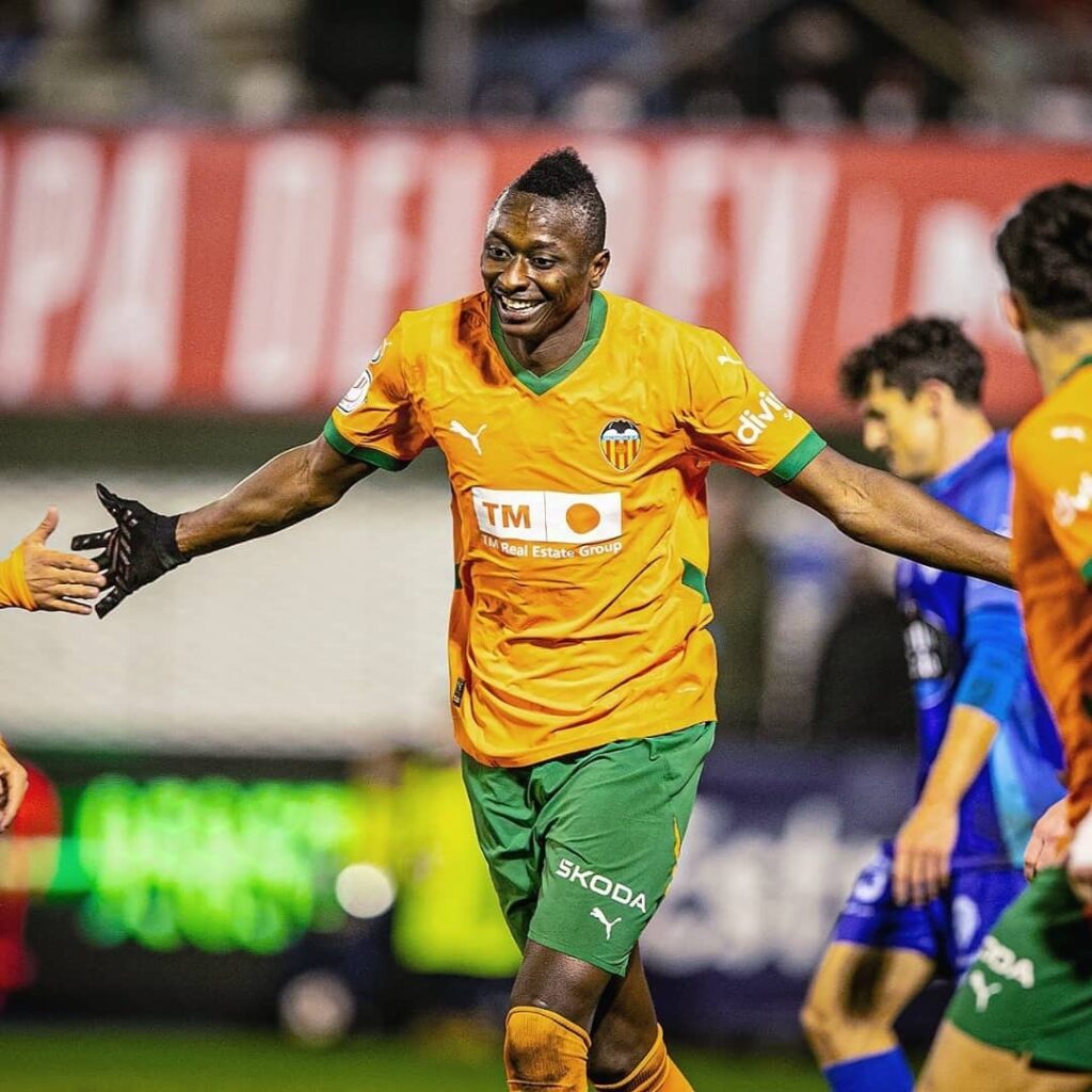 Umar Sadiq receives coach Corberan praise after notching first Valencia goal