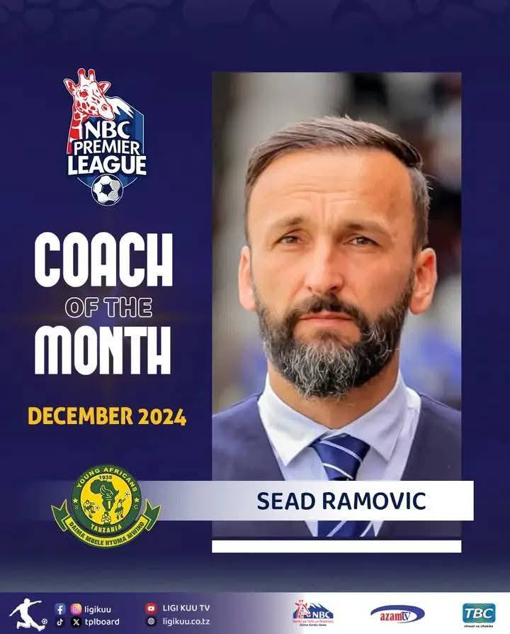 Ligi Kuu Bara: Yanga SC’s Ramovic and Mzize scoop December monthly Awards
