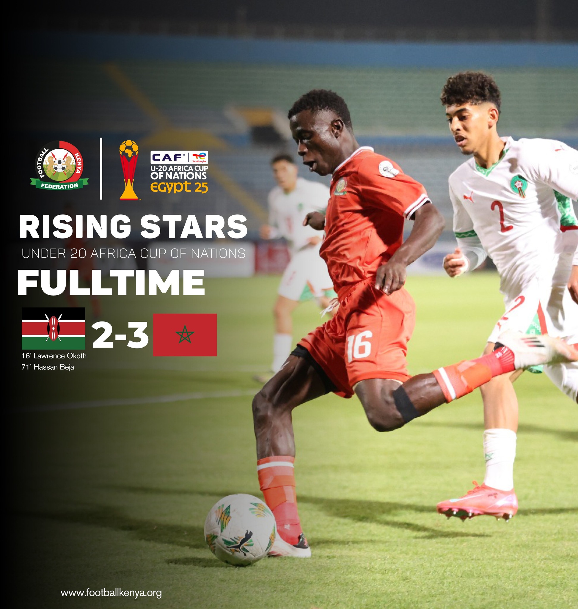 Ouahbi backs Kenya’s Rising Stars to go far at U20 AFCON