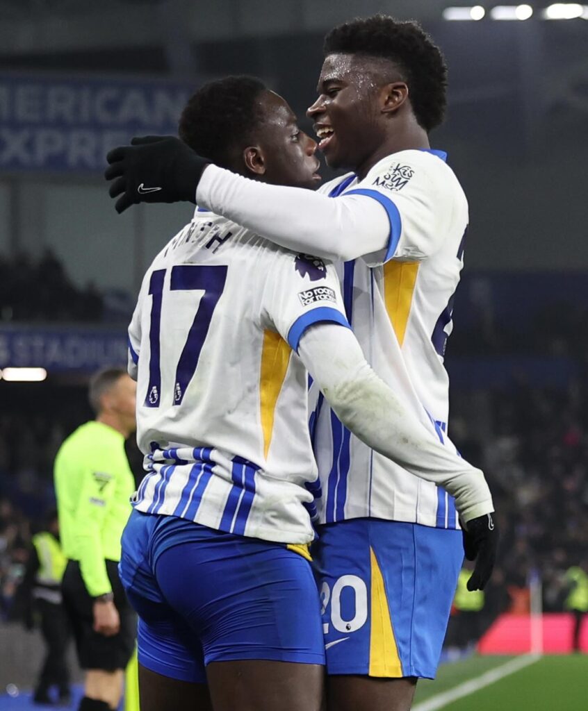 Yankuba Minteh with a brace as Brighton demolish Chelsea at Falmer Stadium