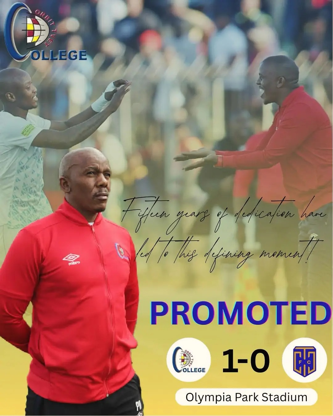 South African college salutes Orbit FC after earning promotion