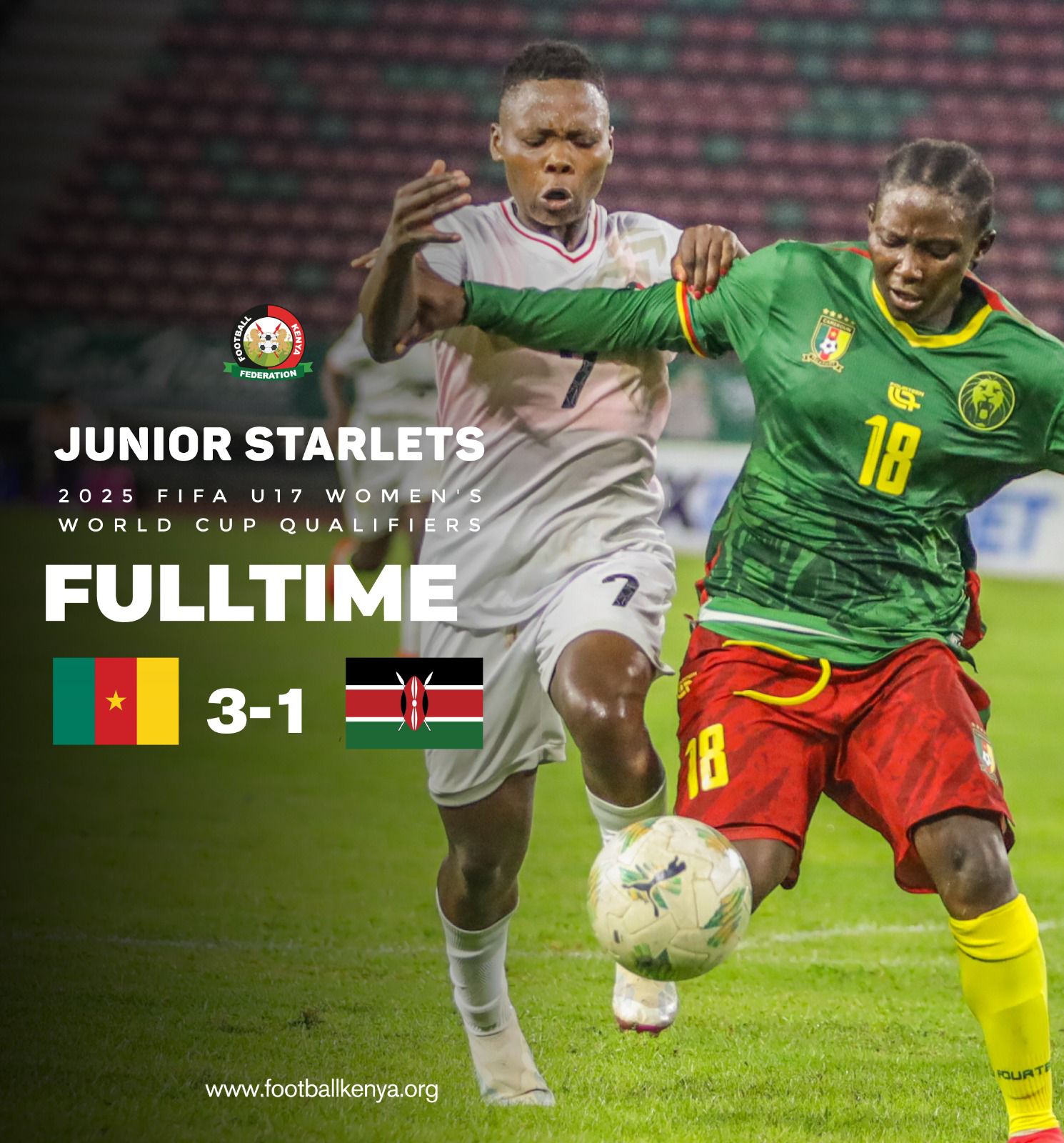 U-17 WWC Qualifying: Cameroon shatter Kenya Junior Starlets dream with victory