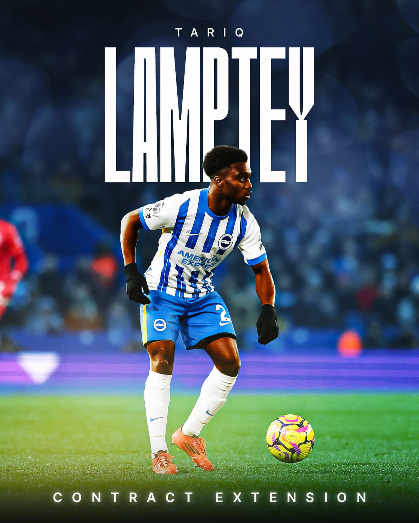 Ghanaian defender Tariq Lamptey extends Brighton & Hove Albion stay