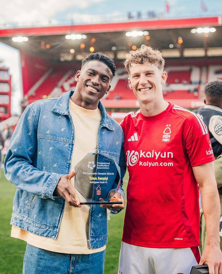 Super Eagles and Forest striker Awoniyi awarded PFA Community Champion