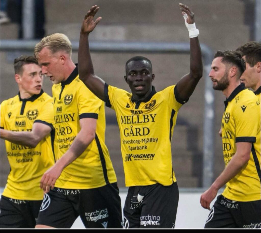 Abdoulie Manneh: Gambia forward on target as Mjallby crush Halmstad