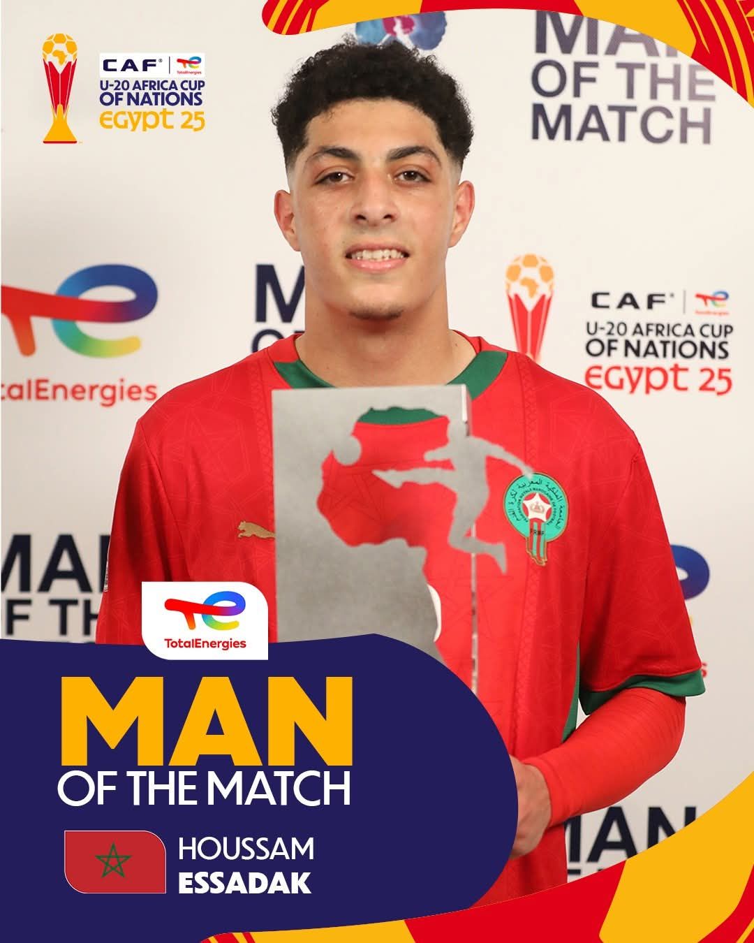 U-20 AFCON: Morocco captain Hossam  Essadak reacts to qualifying for finals