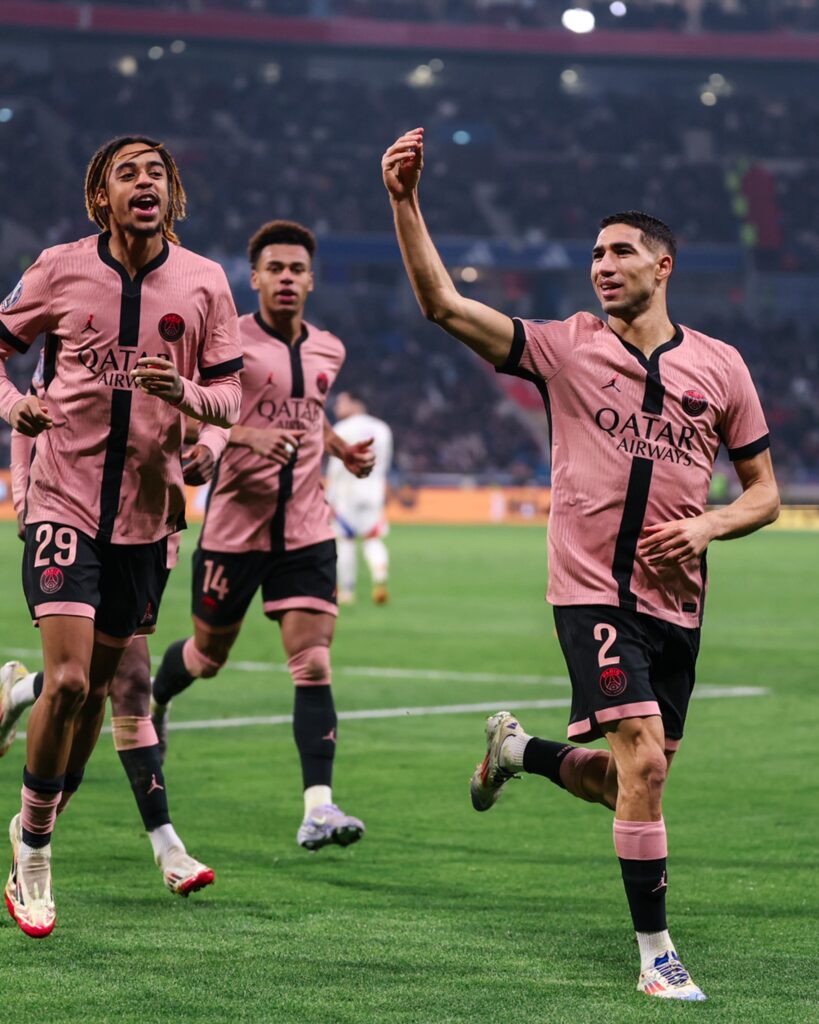 Achraf Hakimi scores twice as PSG labour to stroll past stubborn Lyon