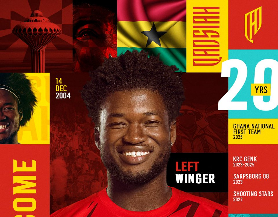 Saudi Pro League club Al Qadsiah snap up Ghana winger Christopher Bonsu Baah