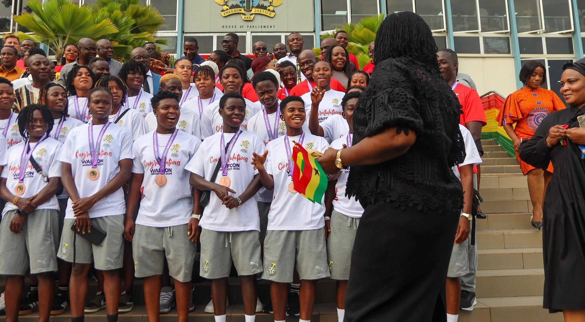 WAFCON: President Mahama pats Ghana on the back after bronze medal feat