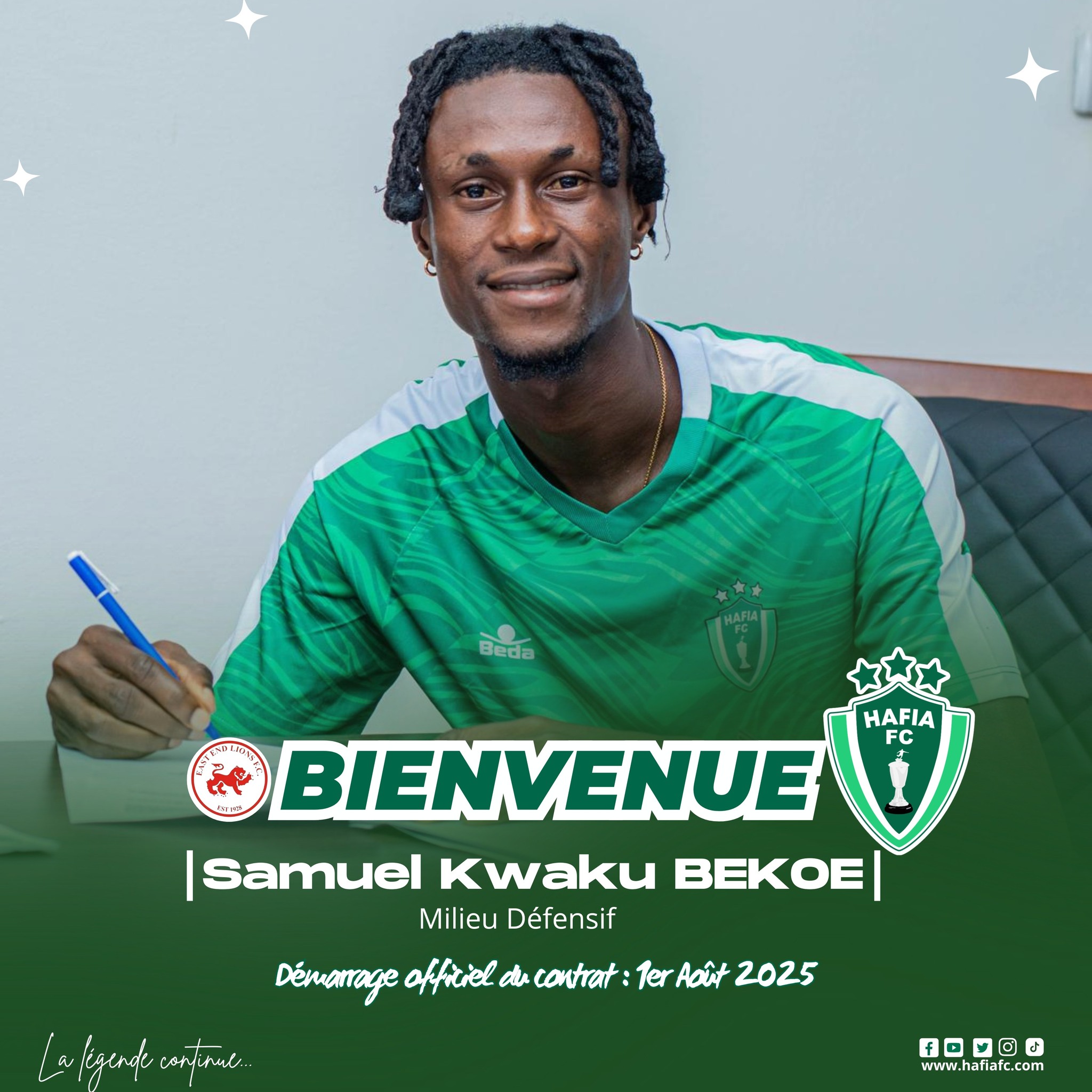 Sierra Leone midfielder Samuel Bekoe joins Hafia of Guinea