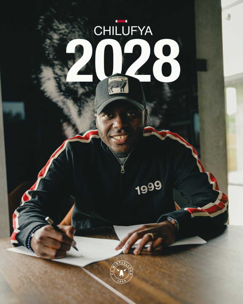 Zambia winger Edward Chilufya extends contract with FC Midtjylland