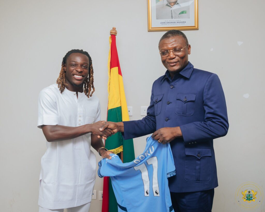Ghana’s Sports Minister Kofi Adams pledges government’s support for Jeremy Doku