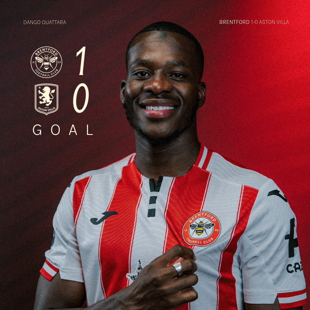 Dango Ouattara buteur pour ses débuts avec Brentford FC