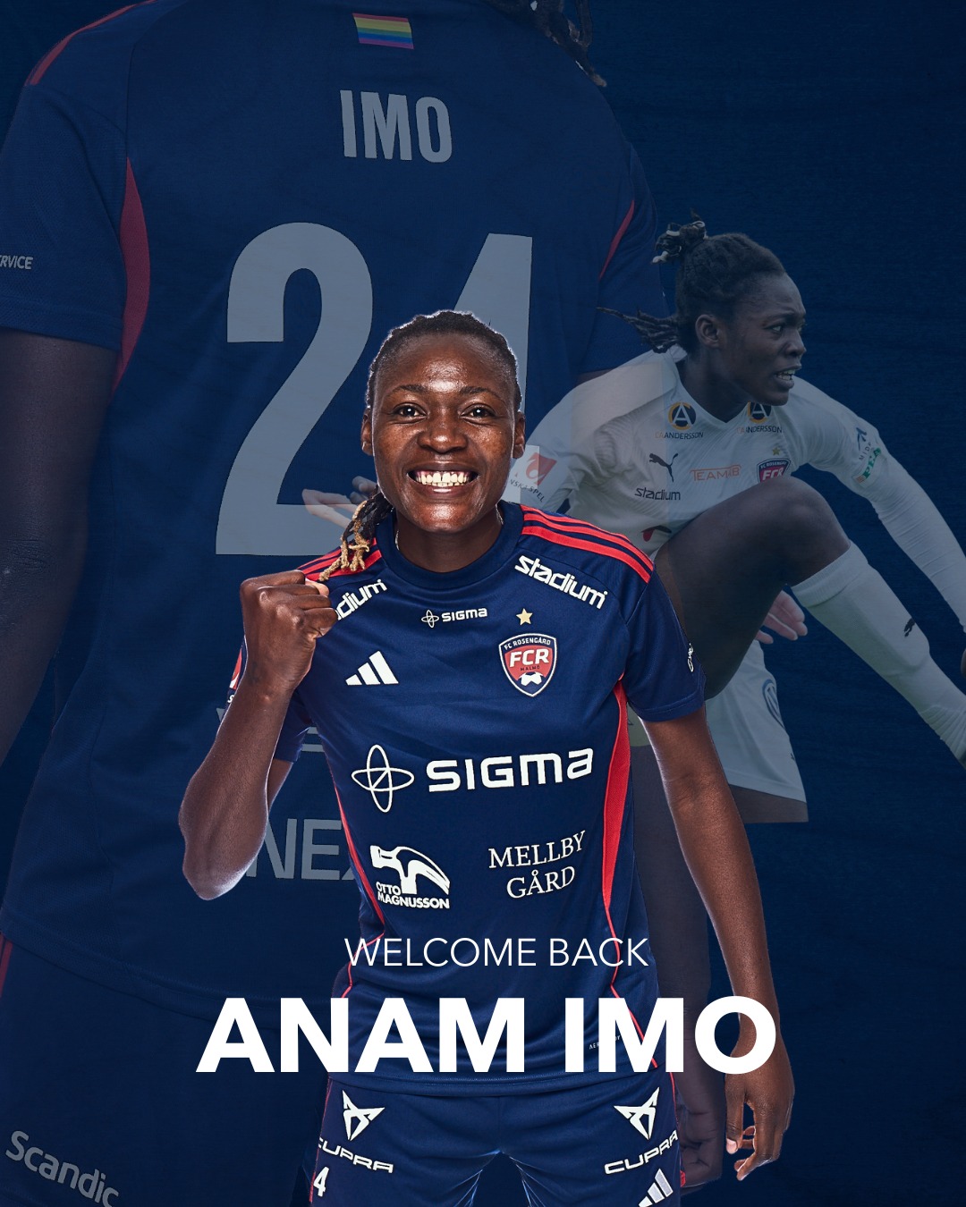 Nigerian Anam Imo returns to Swedish side FC Rosengård