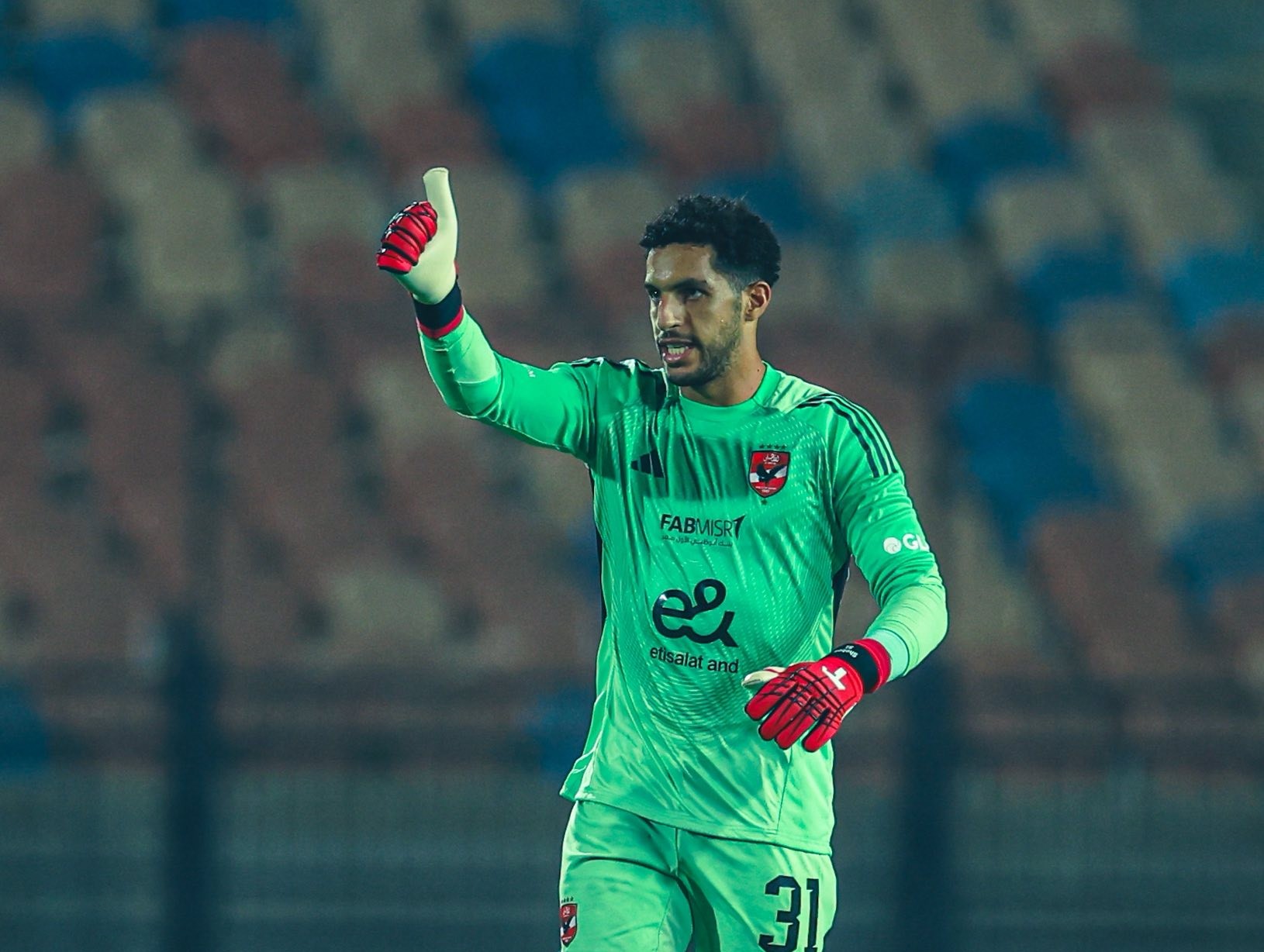 Al Ahly goalkeeper reacts after draw against Modern Sport in Nile Egyptian League opener