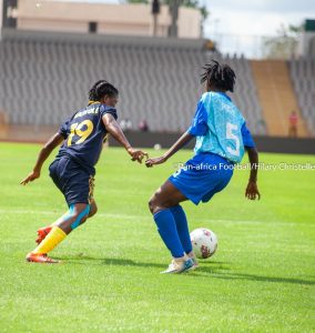 Bayelsa Queens and Sam Nelly clash at the WAFU-B zonal qualifying tournament for the CAFWCL