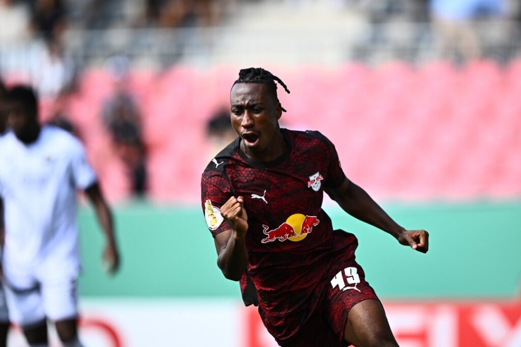 Yan Diomande scores on RB Leipzig debut in DFB Pokal win