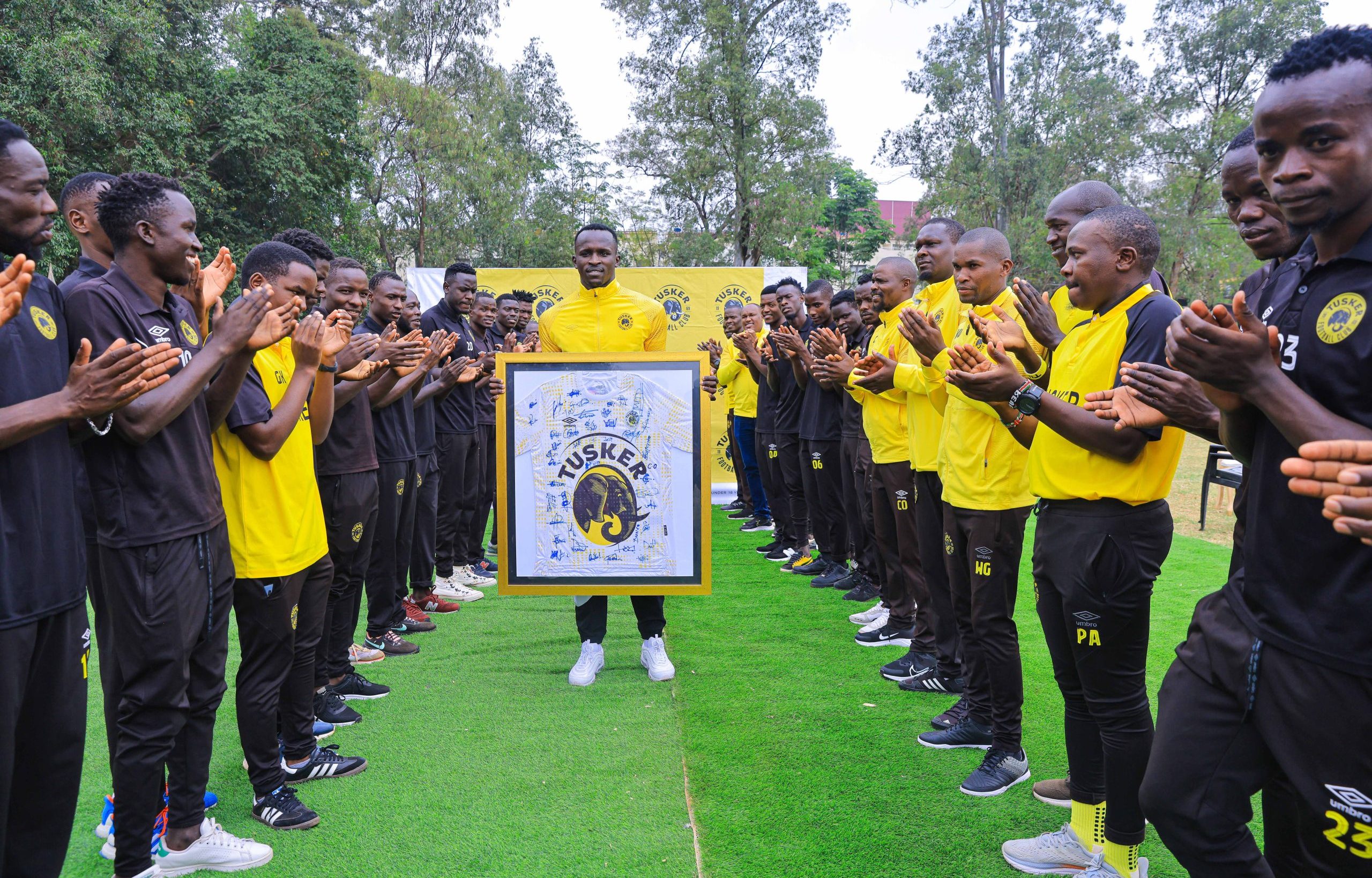 Tusker FC bids farewell to Austria-bound Kenya striker Ryan Ogam
