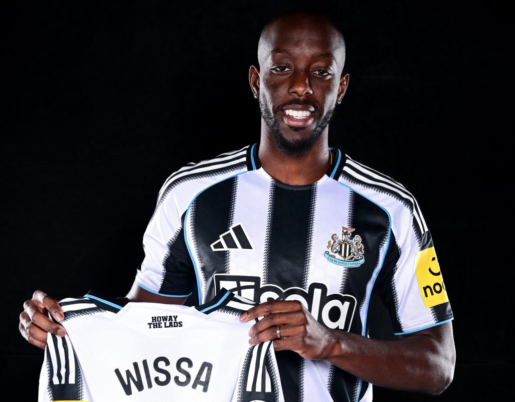 DR Congo forward Yoane Wissa reacts to Newcastle United move
