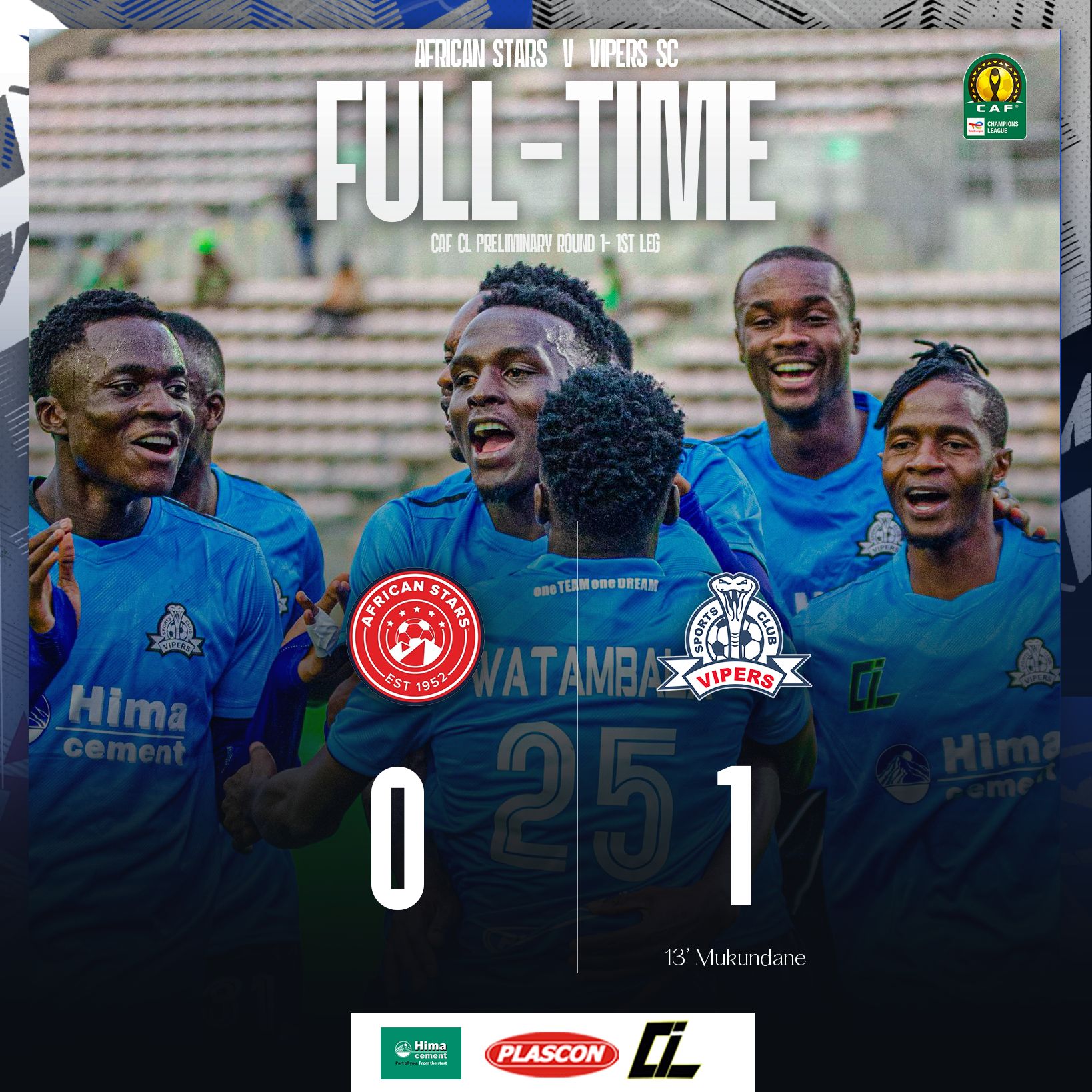 CAF Champions League: Mukundane strike hands Vipers SC vital first-leg win