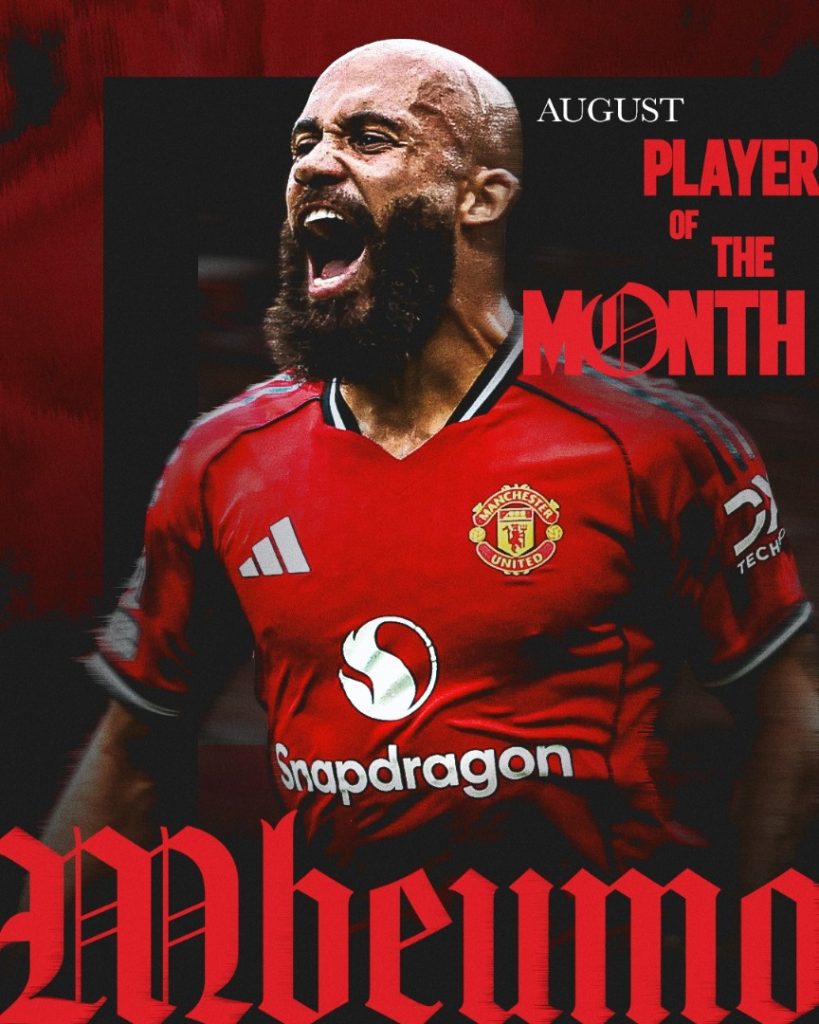 Mbeumo recognized by Manchester United with two monthly accolades