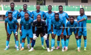 Dadje FC pre-match photo before the first leg clash against Al Ahli Tripoli from the CAF Champions League