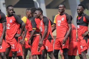 uganda cranes training before mozambique