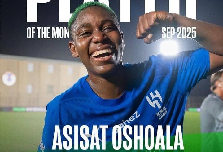 Asisat Oshoala named Saudi Women’s Premier League Player of the Month