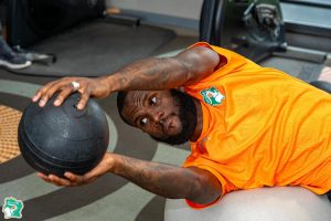 Franck Kessie trains in preparation for Ivory Coast's October World Cup qualifying matches