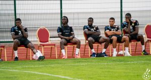 Ghana stars sitting and observing training before 2026 World Cup qualifying matches in October