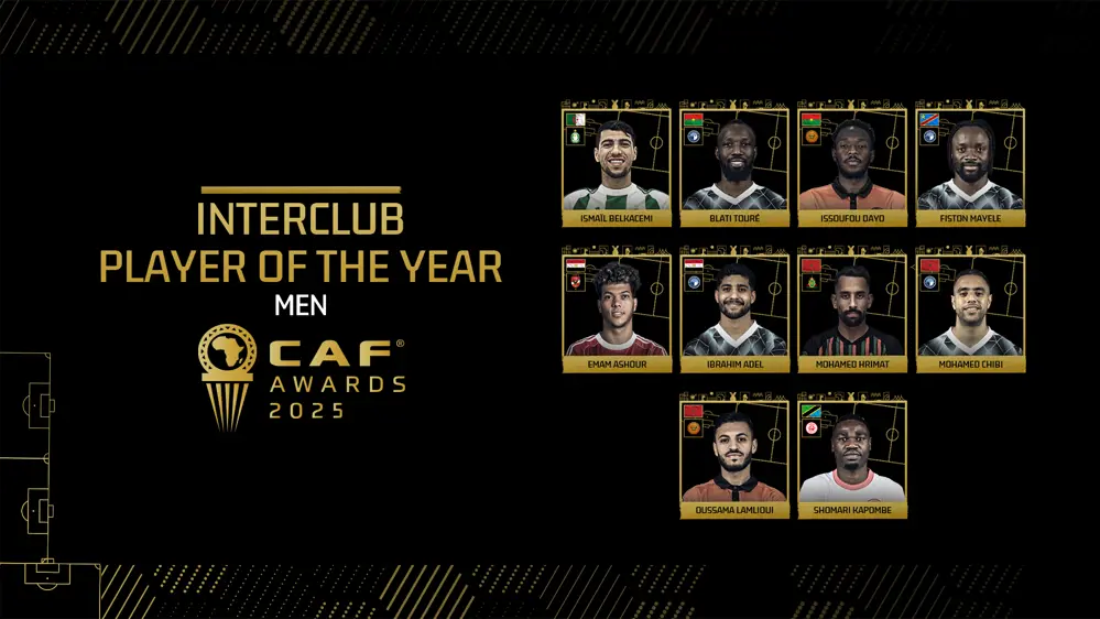 Nominees for 2025 CAF awards: Interclub Player & Best Goalkeeper of the year