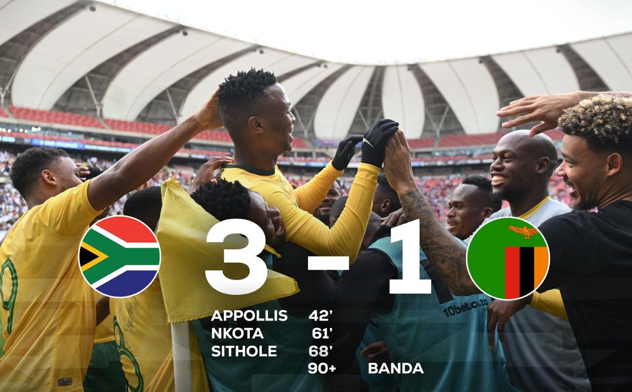 Bafana win overshadowed by Chipolopolo’s health scare