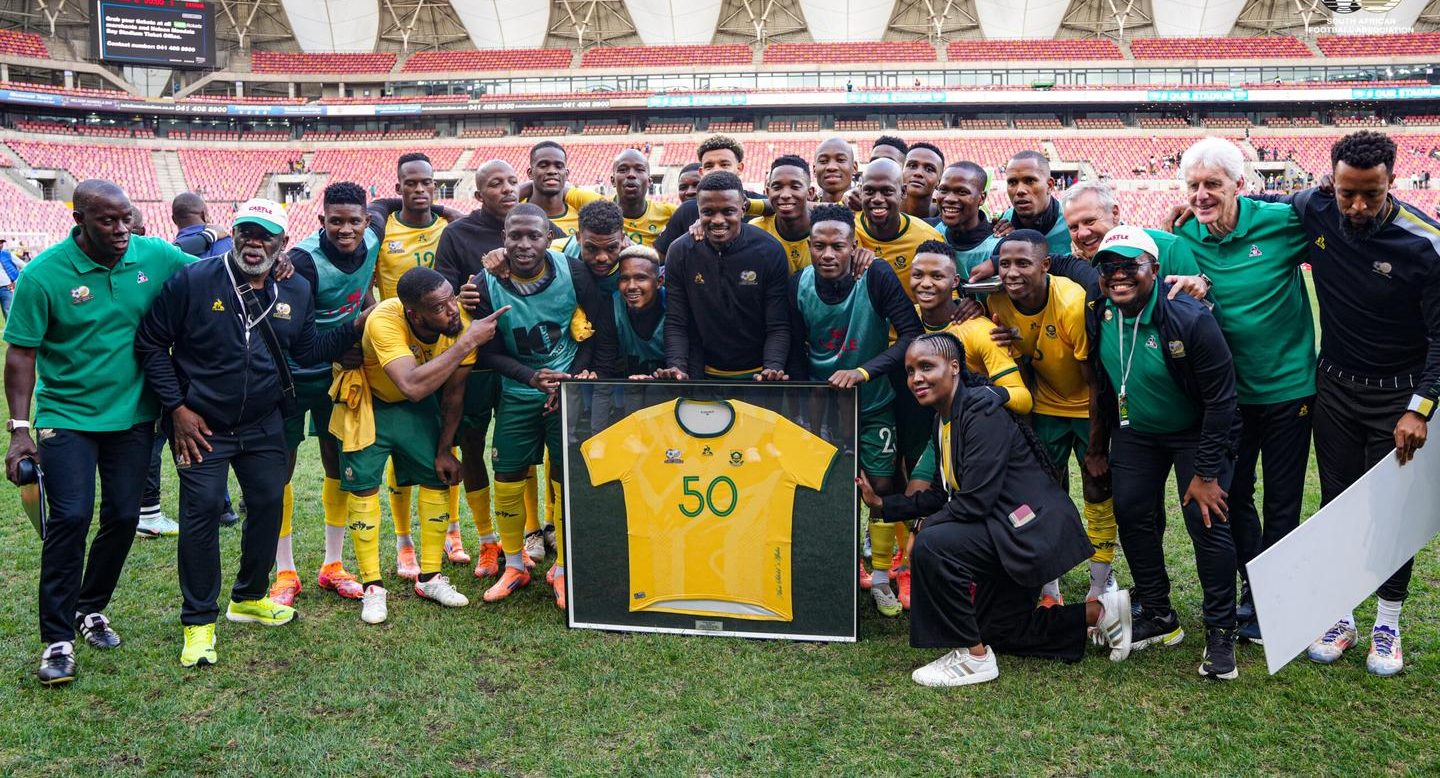 Broos hails ‘most important’ Bafana star on 50th cap milestone