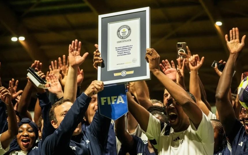 FIFA staff set guinness World record in Morocco for most multinational match