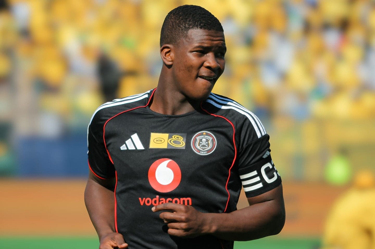Pirates coach breaks silence on Mbokazi’s USA transfer reports